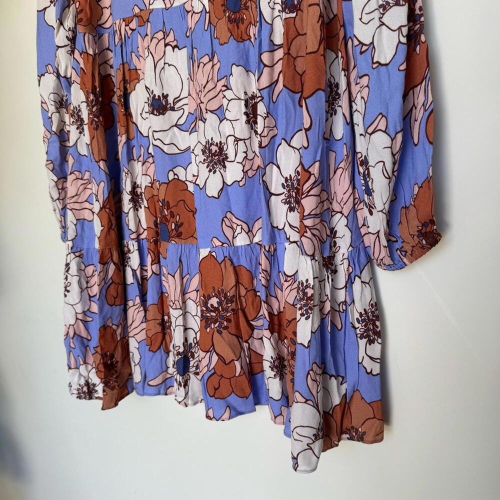 Aritzia Wilfred Lambrusco Tiered Long Sleeve Mini Dress - Picture 7 of 9